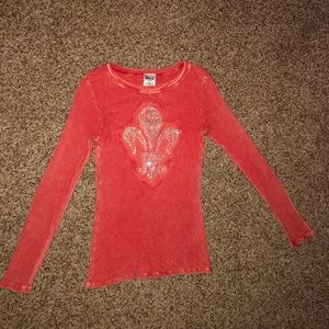 Vocal Rhinestone Long Sleeve Shirt